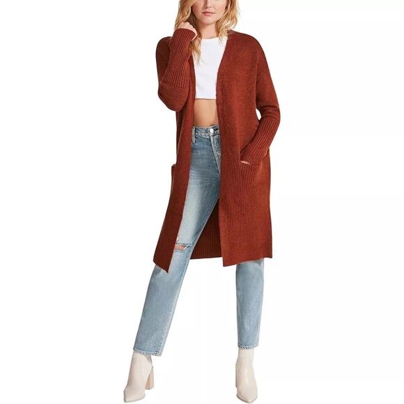 BB Dakota Sweaters - BB Dakota Steve Madden Women's M What's the Stitch Knit Long Cardigan Sweater